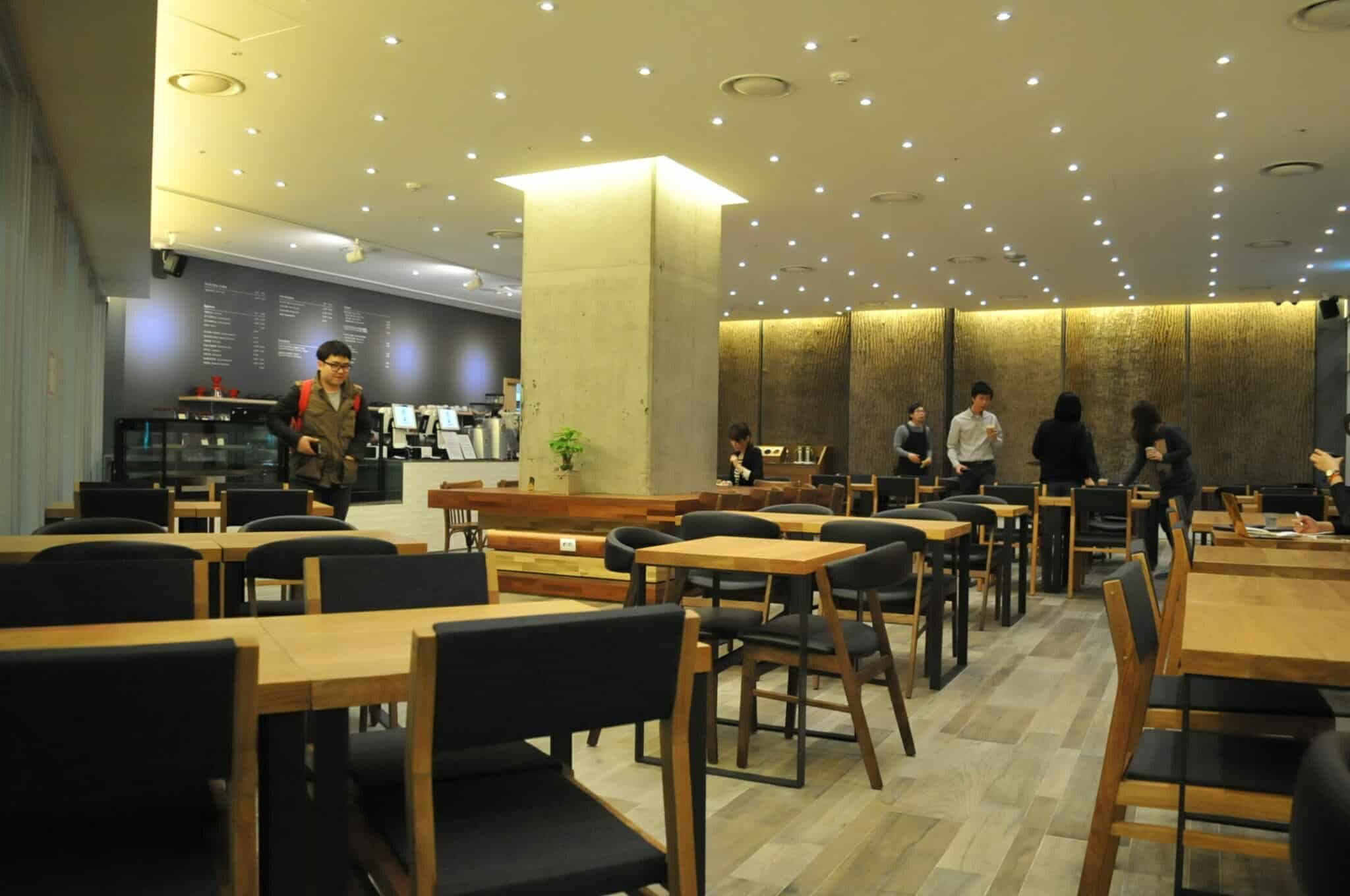 Bark House Panels in SEEDNOIR Coffee House, Seoul, South Korea