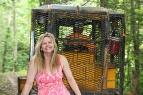 Chris McCurry heading to logging site