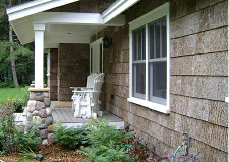Exterior Natural Wood Bark Shingle Siding in WI