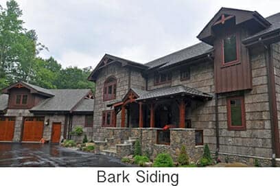Bark Cladding on a residential home