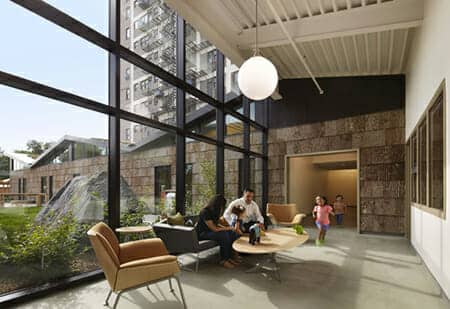 Bark Wall Covering is both interior and exterior