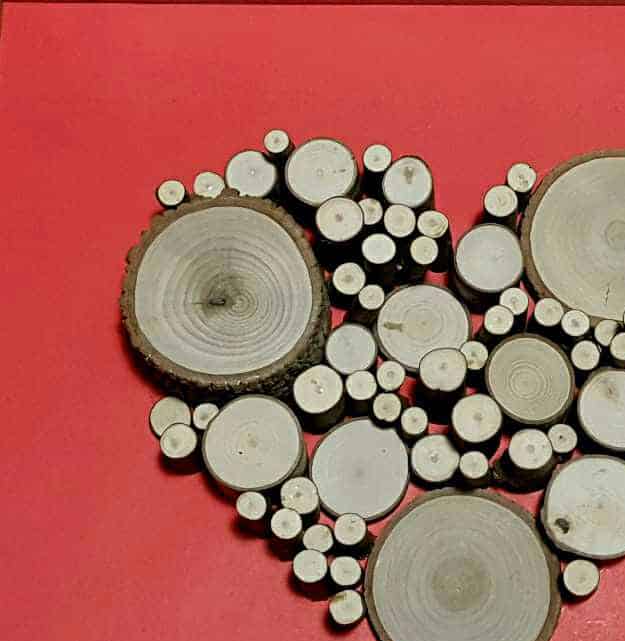 Poplar End Cuts in heart shape