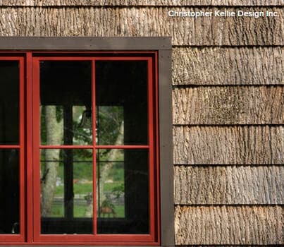 Brent and Autumn Simmons Rustic Modern House with exterior Bark Shingles