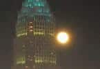 Charlotte NC skyscraper at night