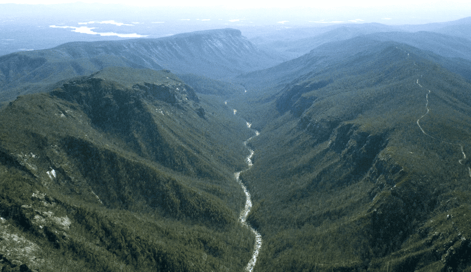River through Linville Wilderness where Bark House staff hiked this March 2016