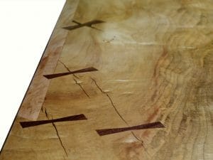 Fuelling Wood working Created Table from Bark House Slab