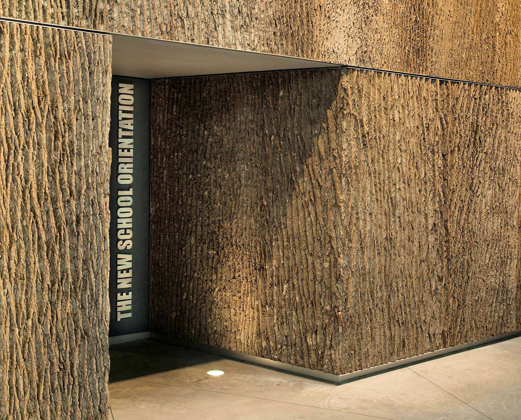 Poplar Bark Wall Panels Treatments in Parson's New School of Design