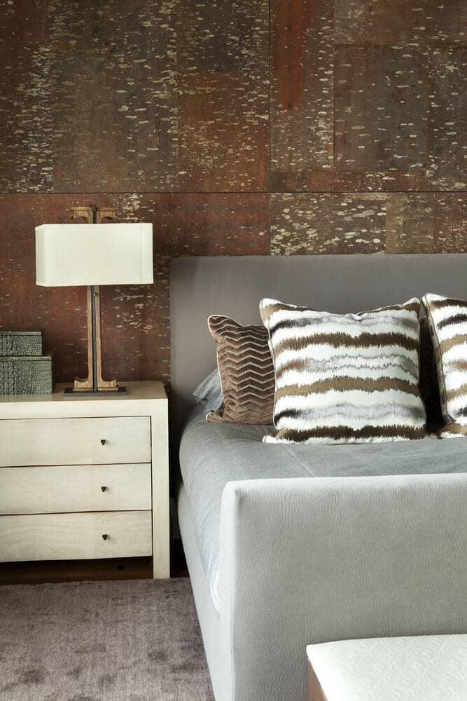 Bark House White Pine Wood Wall Treatment in private bedroom