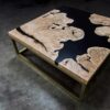 Bark House Live Edge Slabs make a fabulous artist creation coffee table