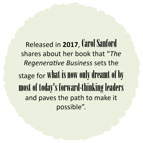 2017 Carol Sanford: Regenerative Business Forward-Thinking. Bark House.