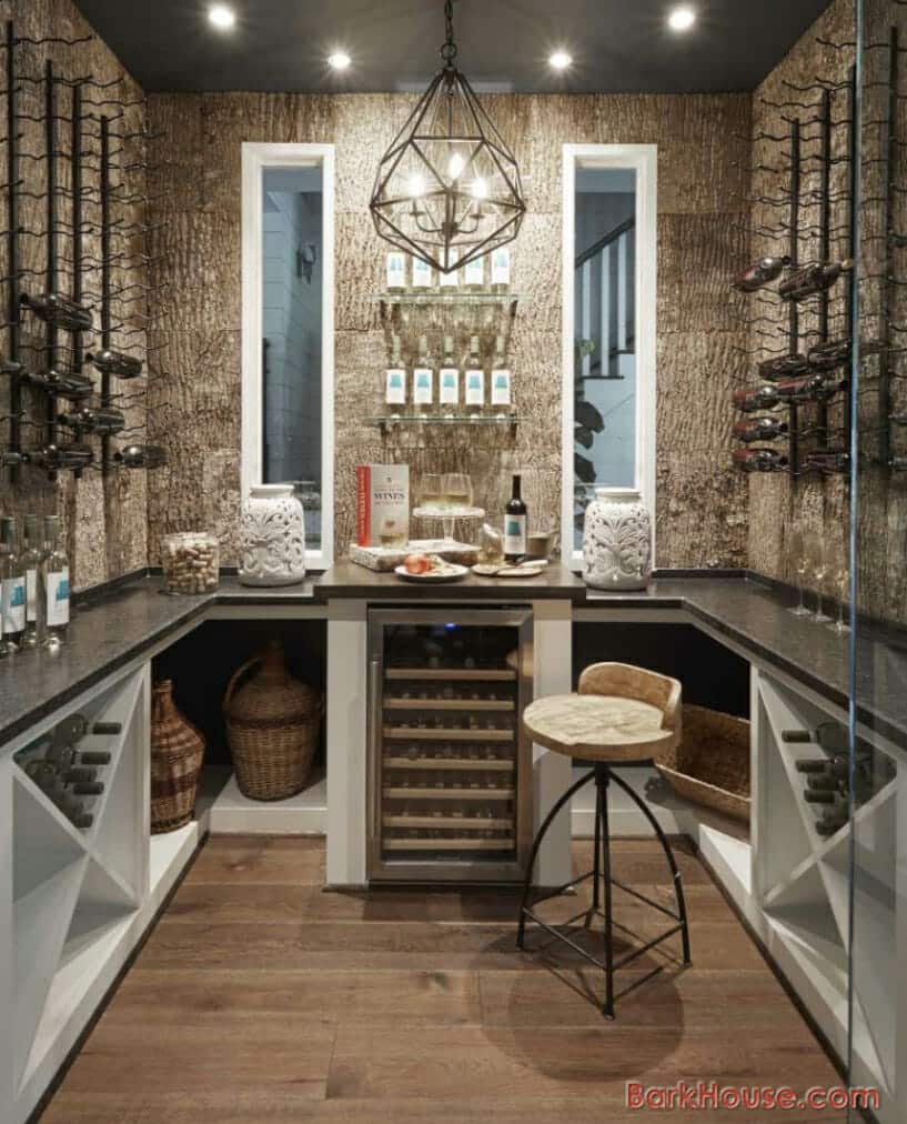 Southern Living Home Bark House Interior Shingles Wine Room 09-08-17