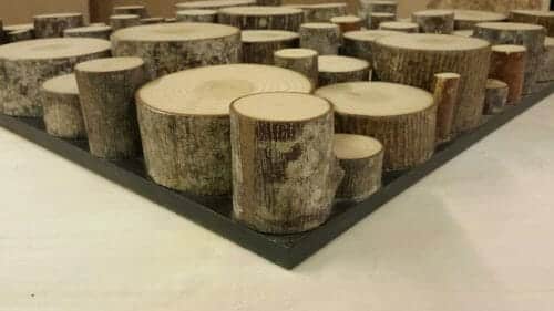 For sale - Bark House poplar pole end-cuts with Staggered Lengths/Heights