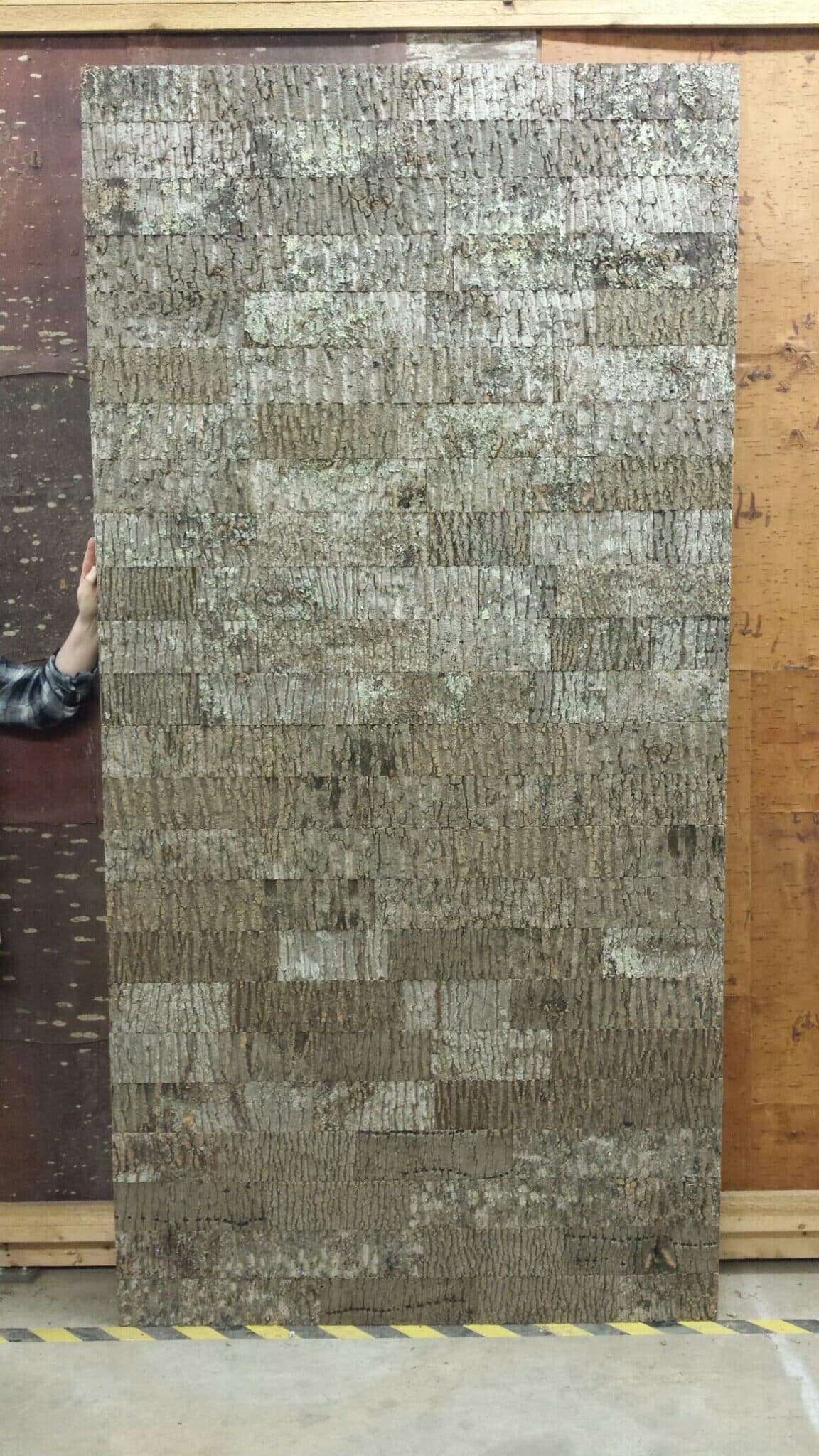 4x8 Bark House tulip poplar bark subway tile panel sample
