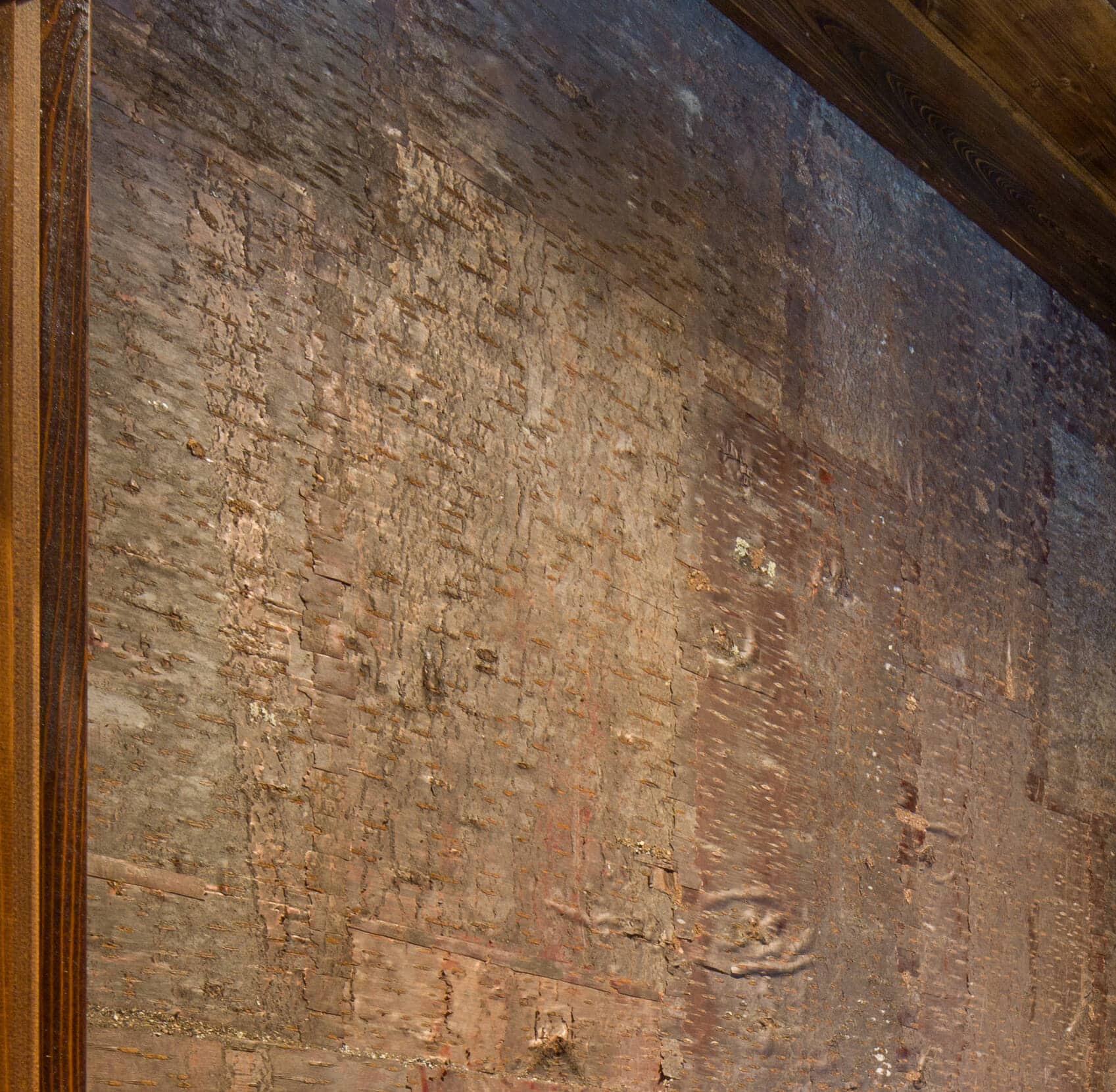 Fire Cherry bark laminate wall coverings panels by bark house