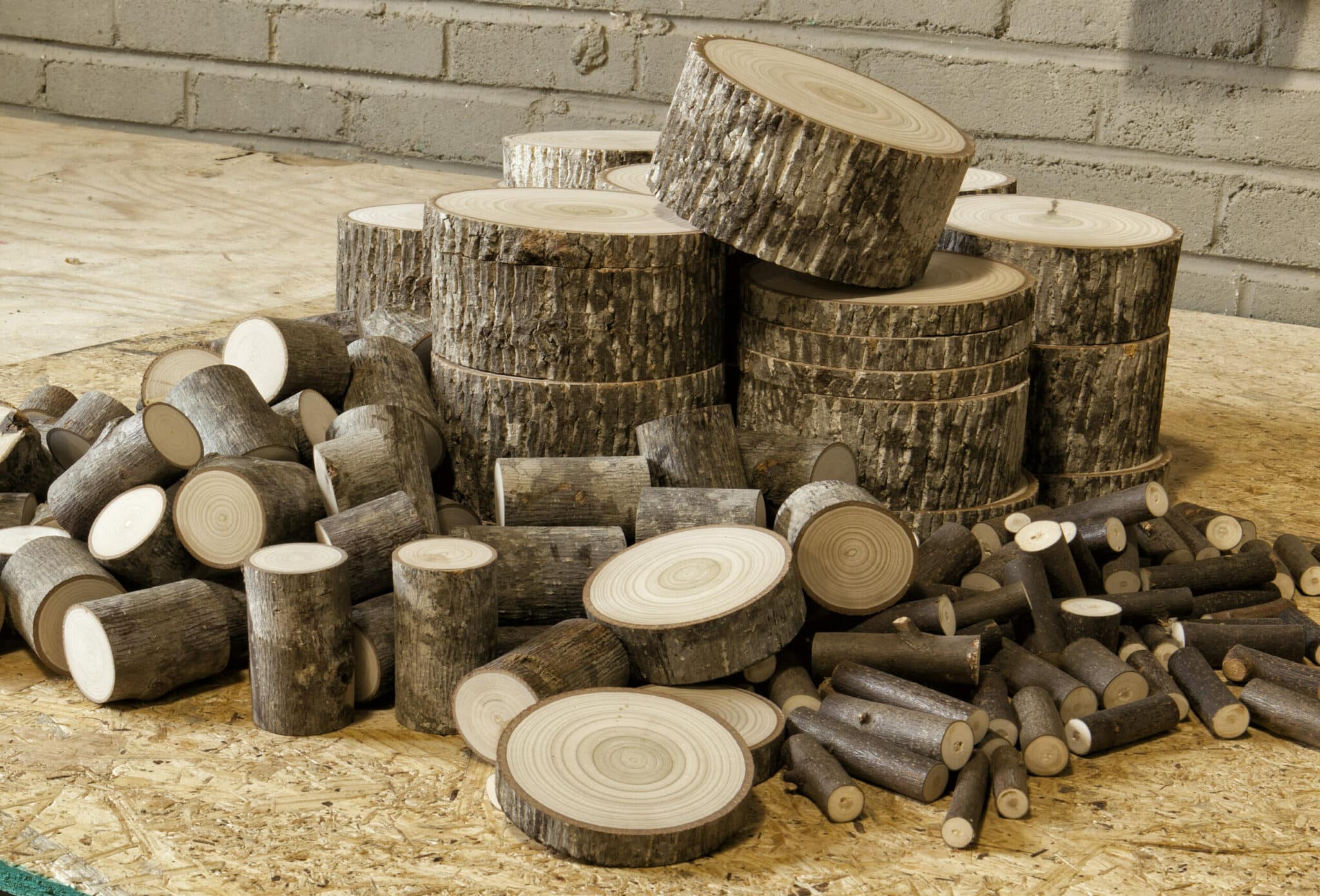 Bark House Poplar Pole End Cuts decorative wall panels - elements