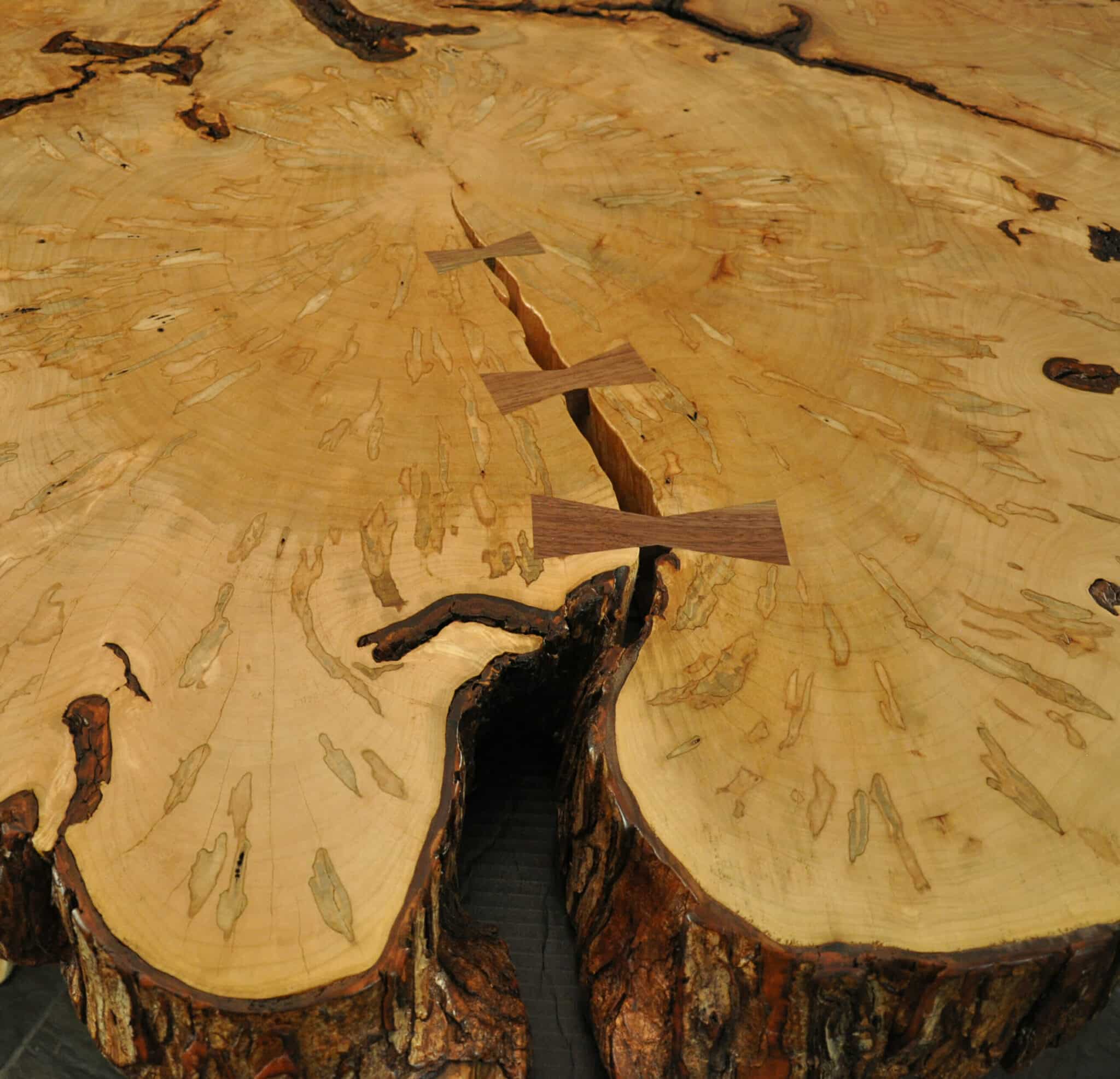 Bark House Wood Slab Table - Finished Bark House Wood Slab Table