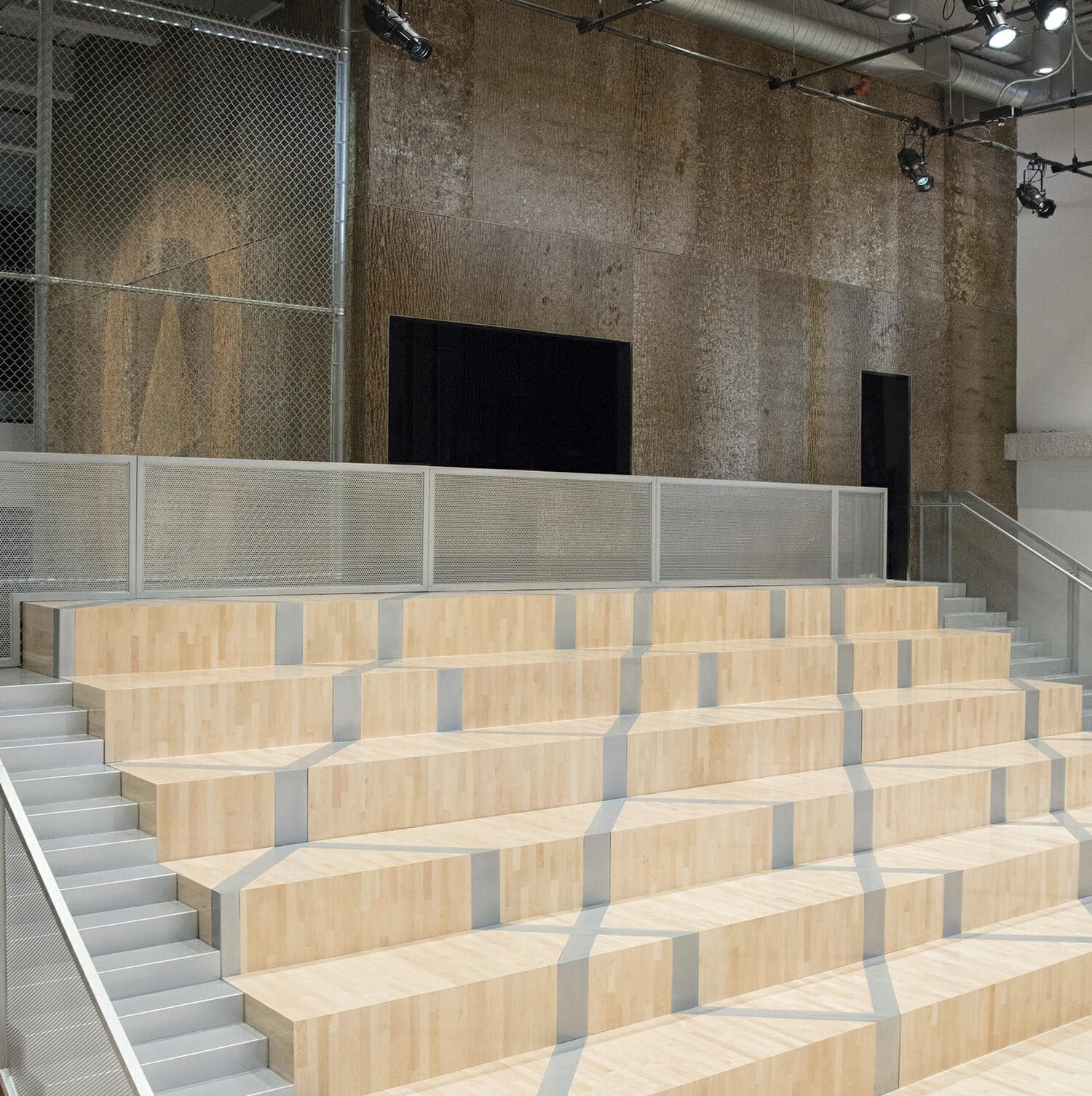 Bark House Poplar Bark Panels in NIKE HQ Basketball Court