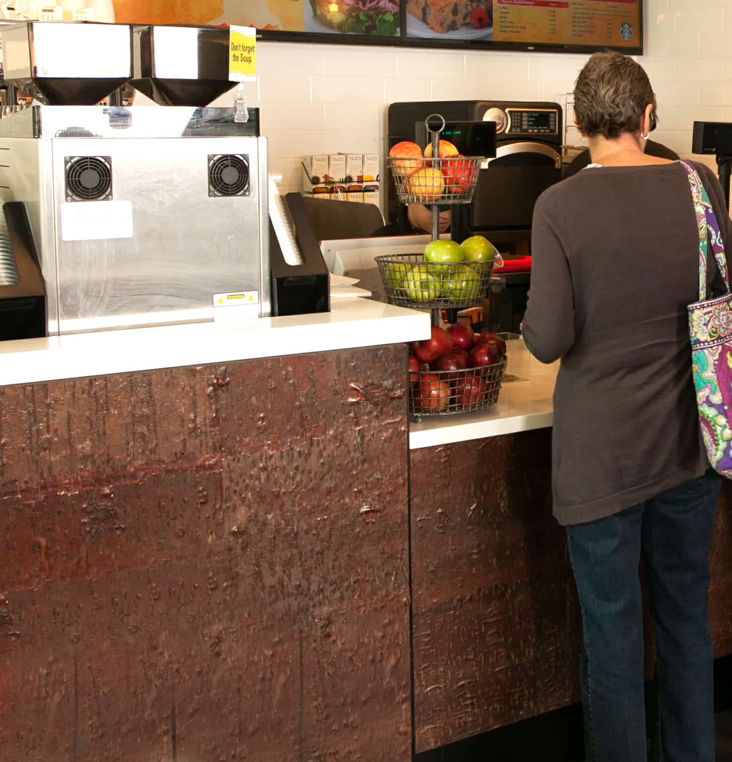 Bark House Manufacturing Fire Cherry Bark Wall Coverings Apple a Day Cafe