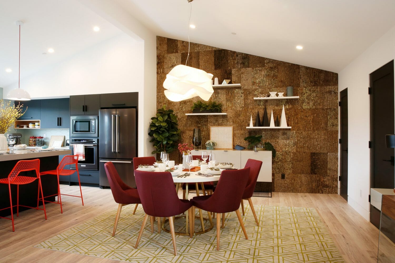 Winning room in Season 6 of Brother v Brother on HGTV. Bark House Poplar Wall Covering.