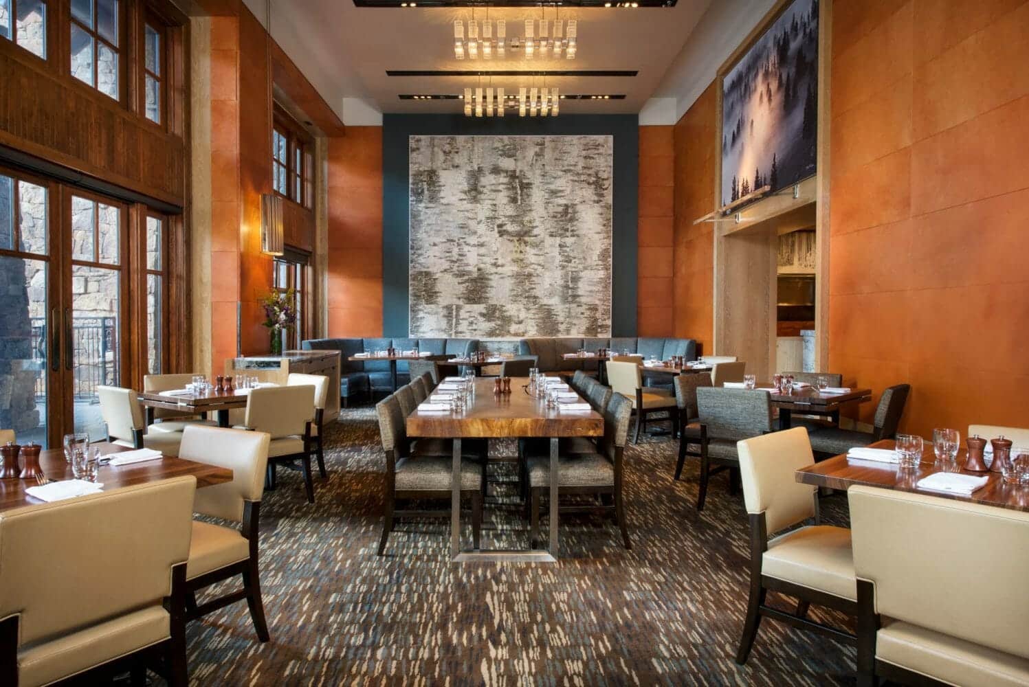 Bark House White Birch Wall Covering Panel at the Ritz Carlton Avon CO