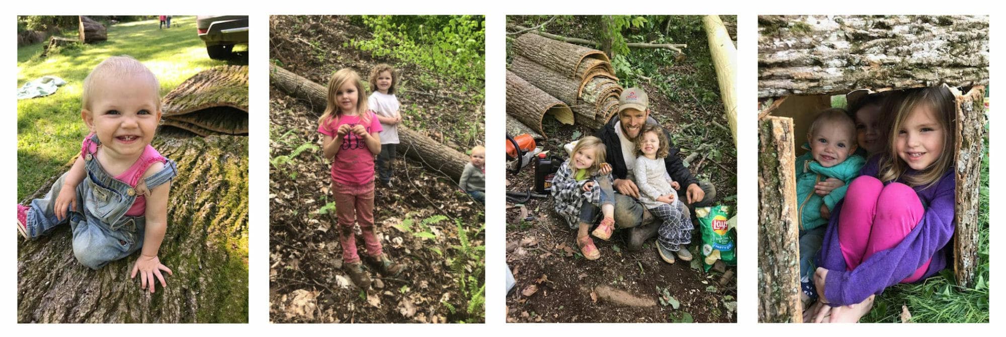 Little Girl Loggers: Bark House Poplar Bark Shingles Siding