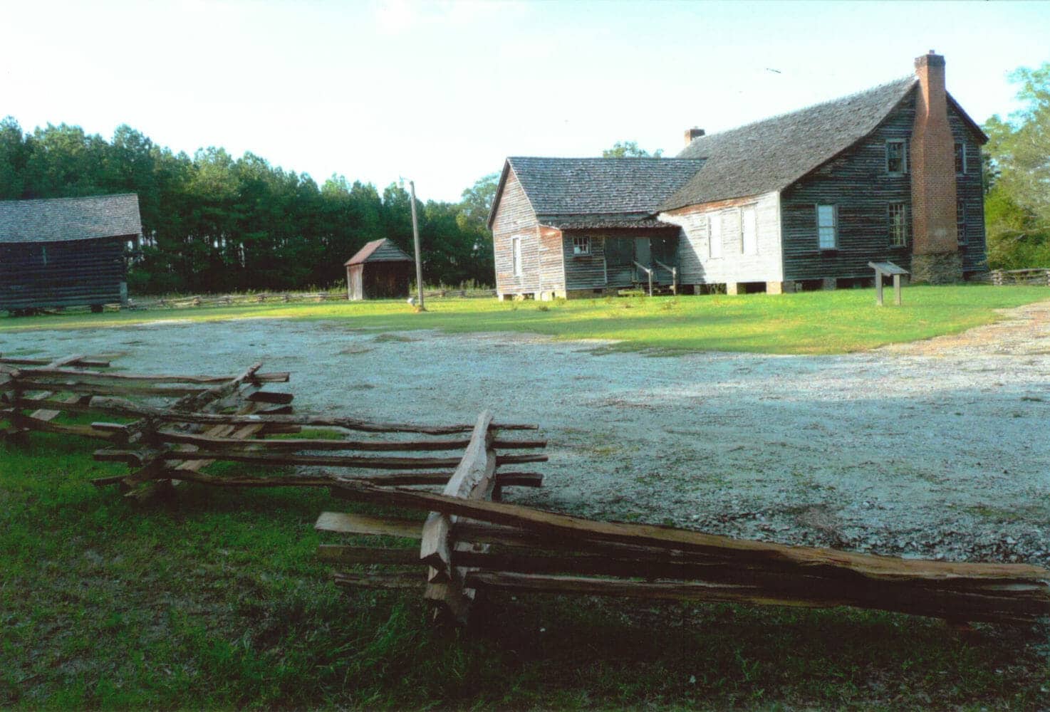 Historic Bonham House with Black Locust Split Rail