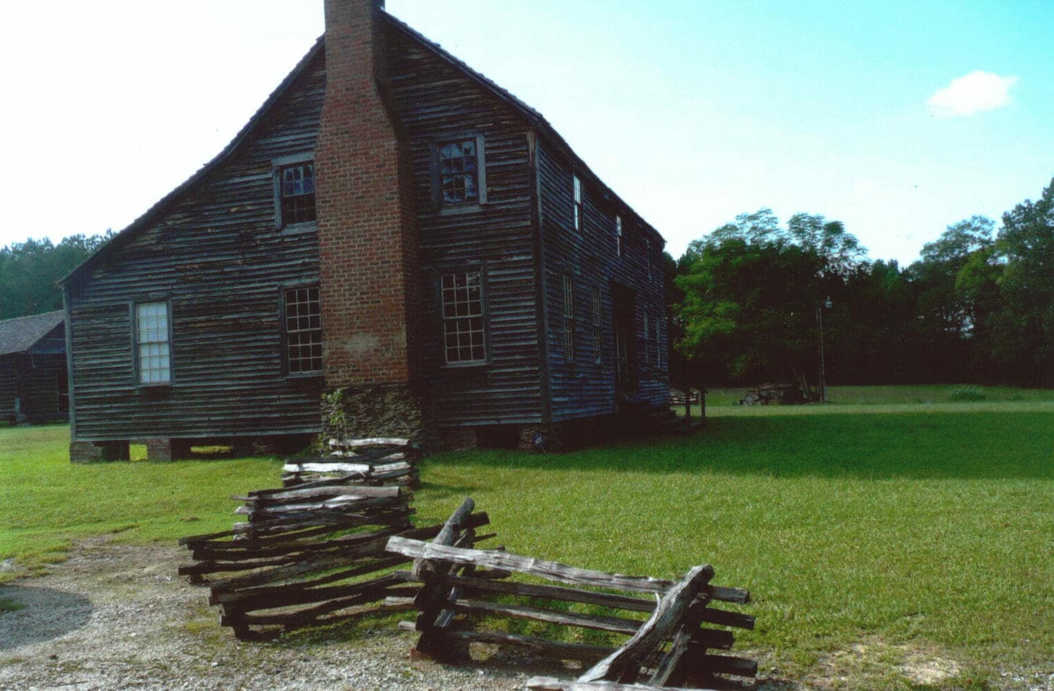Historic Bonham House with Black Locust Split Rail
