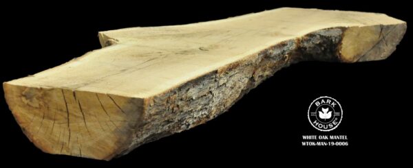 73" White Oak Live Edge Mantel [WTOK-MAN-19-0006]