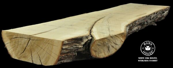 77" White Oak Live Edge Mantel [WTOK-MAN-19-0007]