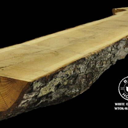127" White Oak Live Edge Mantel [WTOK-MAN-19-0012]