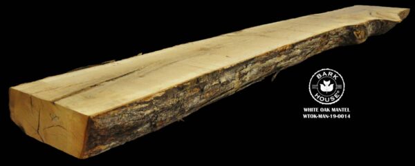 127" White Oak Live Edge Mantel [WTOK-MAN-19-0014]