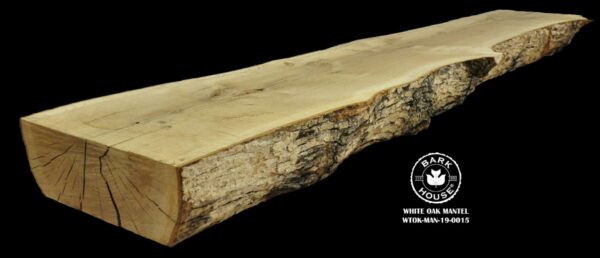 96" White Oak Live Edge Mantel [WTOK-MAN-19-0015]