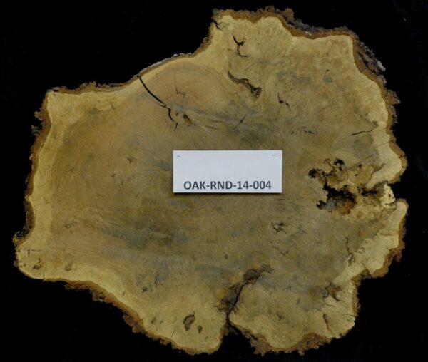 34" Oak Live Edge Round Slab [RDOK-RND-14-0004]