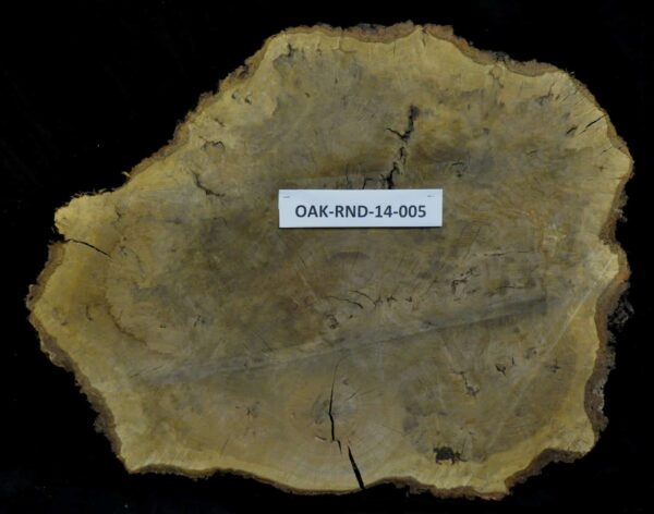35" Oak Live Edge Round Slab [RDOK-RND-14-0005]