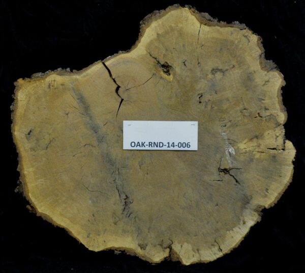 34" Oak Live Edge Round Slab [RDOK-RND-14-0006]