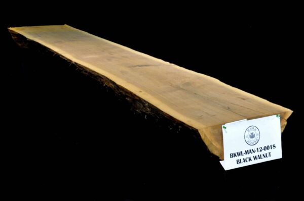 84" Black Walnut Live Edge Mantel [BKWL-MAN-12-018]