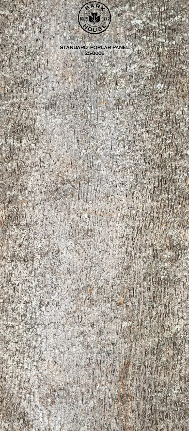 Bark House poplar bark panel SKU POPP-STD-25-0006