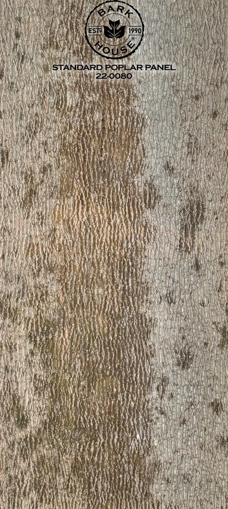 Bark House poplar bark panel SKU POPP-STD-22-0080