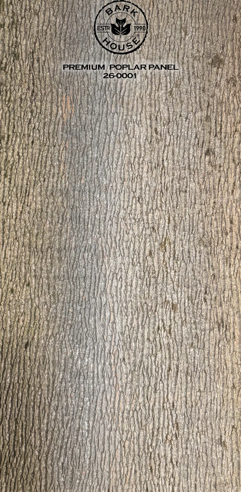 Bark House poplar bark panel SKU POPP-PRE-26-0001