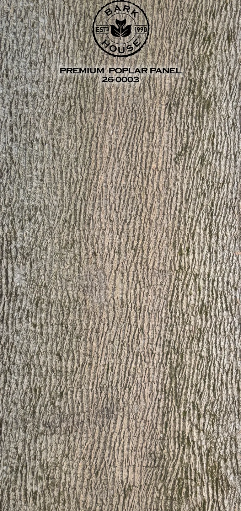 Bark House poplar bark panel SKU POPP-PRE-26-0003