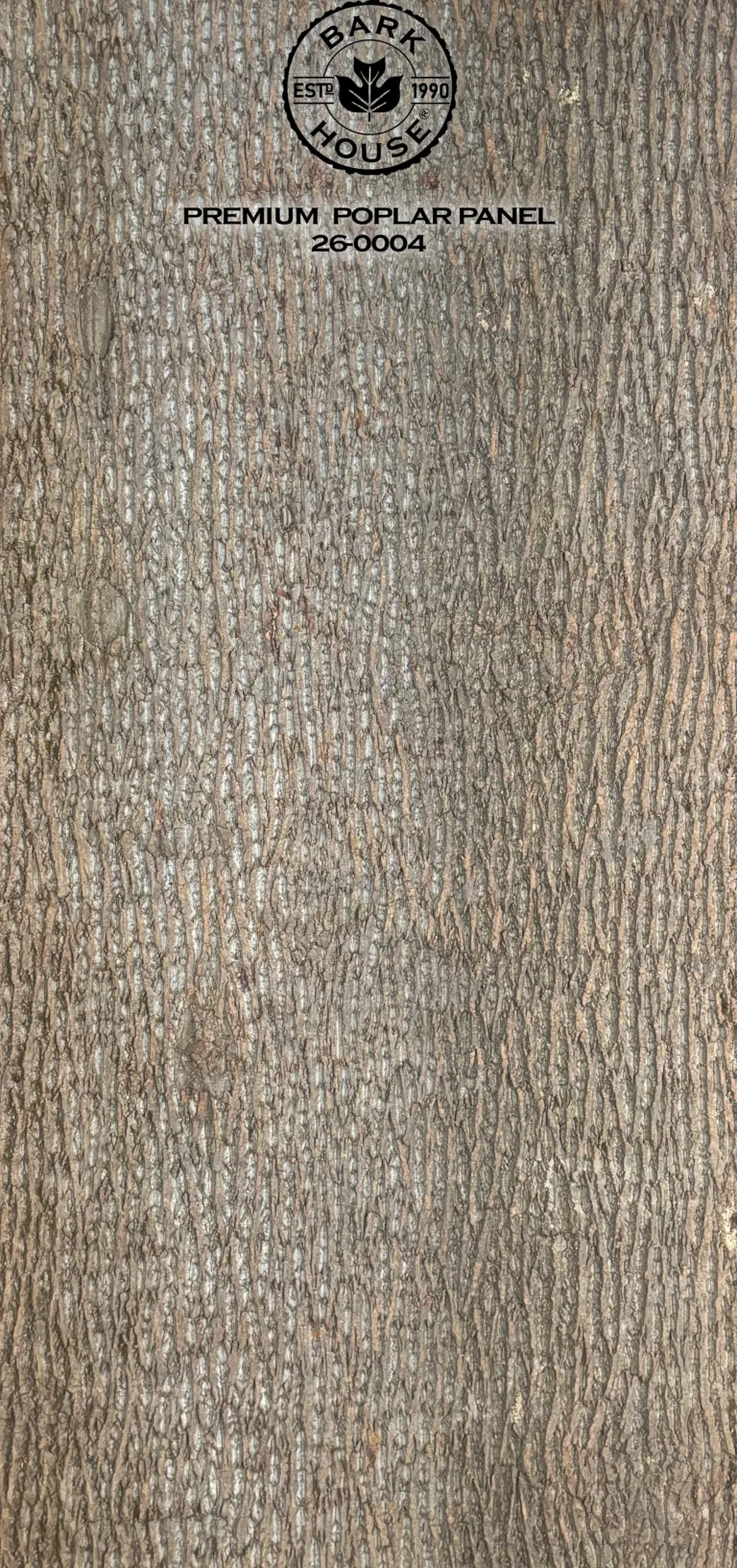Bark House poplar bark panel SKU POPP-PRE-26-0004