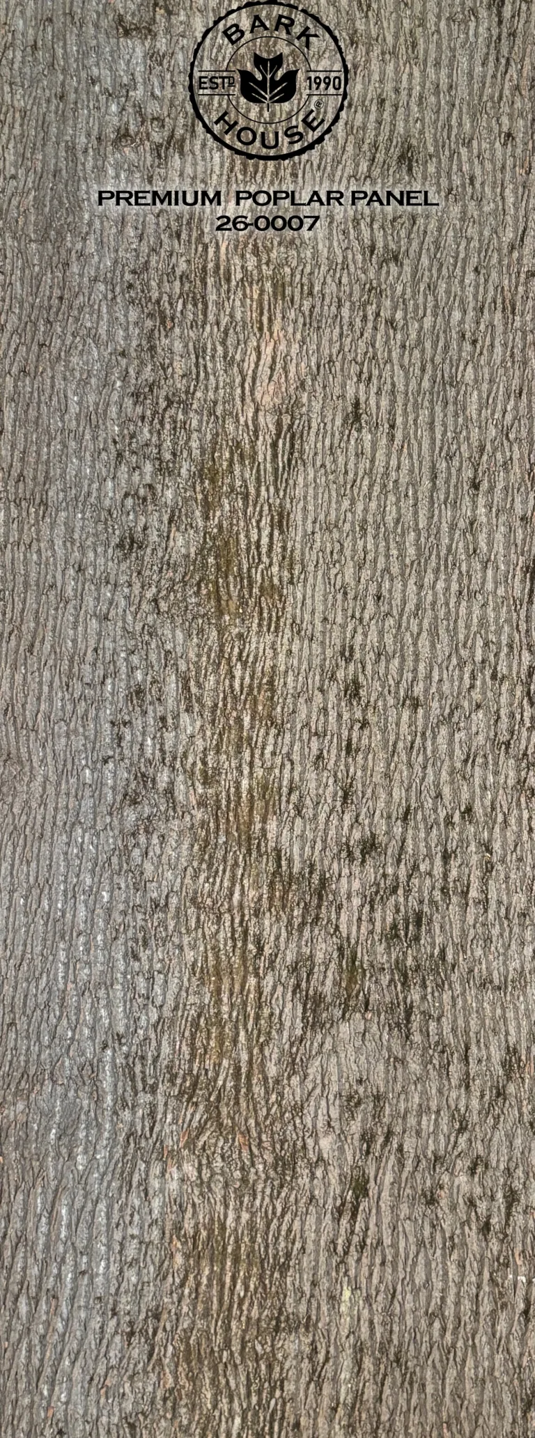 Bark House poplar bark panel SKU POPP-PRE-26-0007