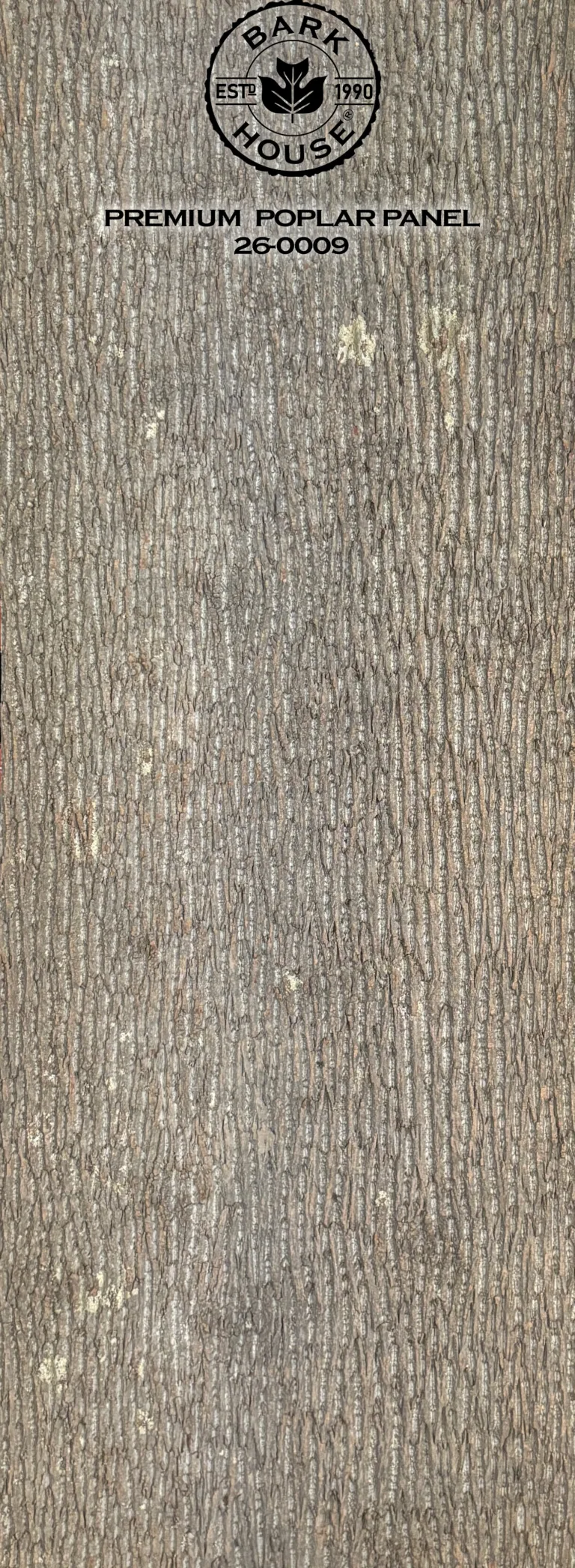 Bark House poplar bark panel SKU POPP-PRE-26-0009