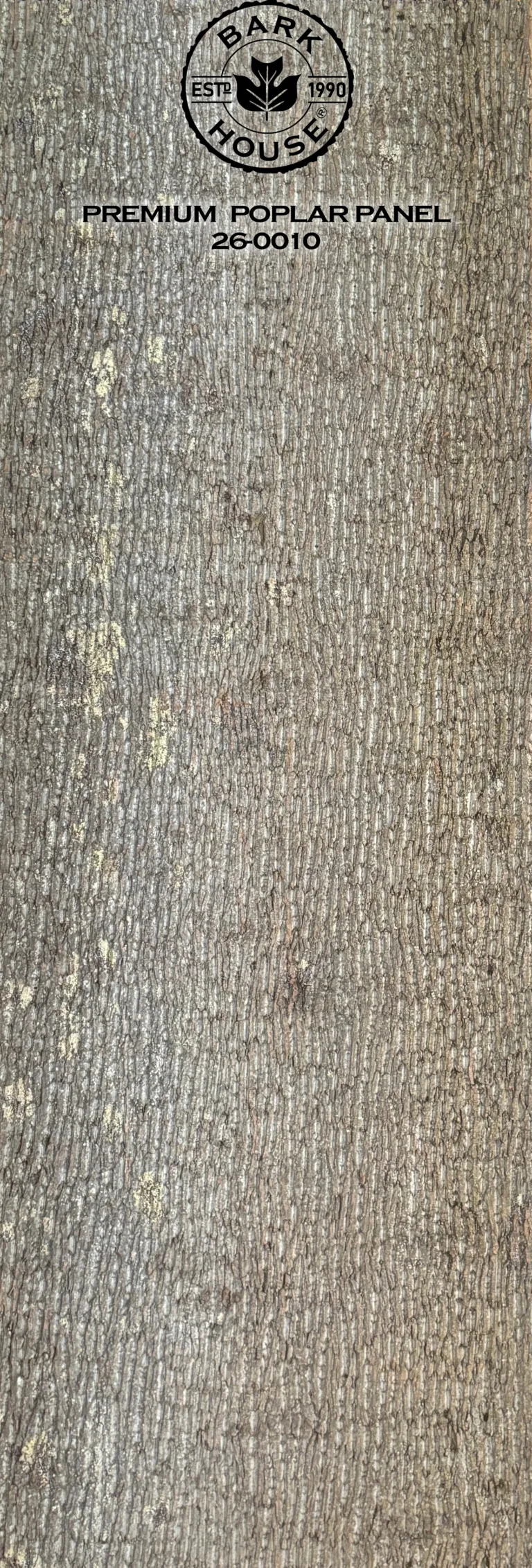 Bark House poplar bark panel SKU POPP-PRE-26-0010