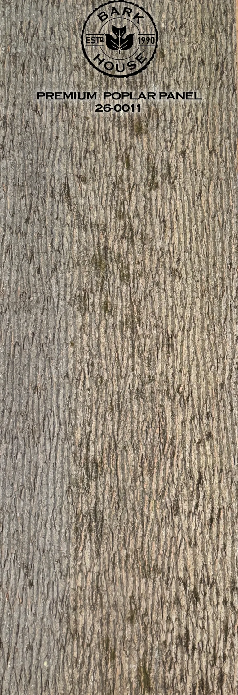 Bark House poplar bark panel SKU POPP-PRE-26-0011