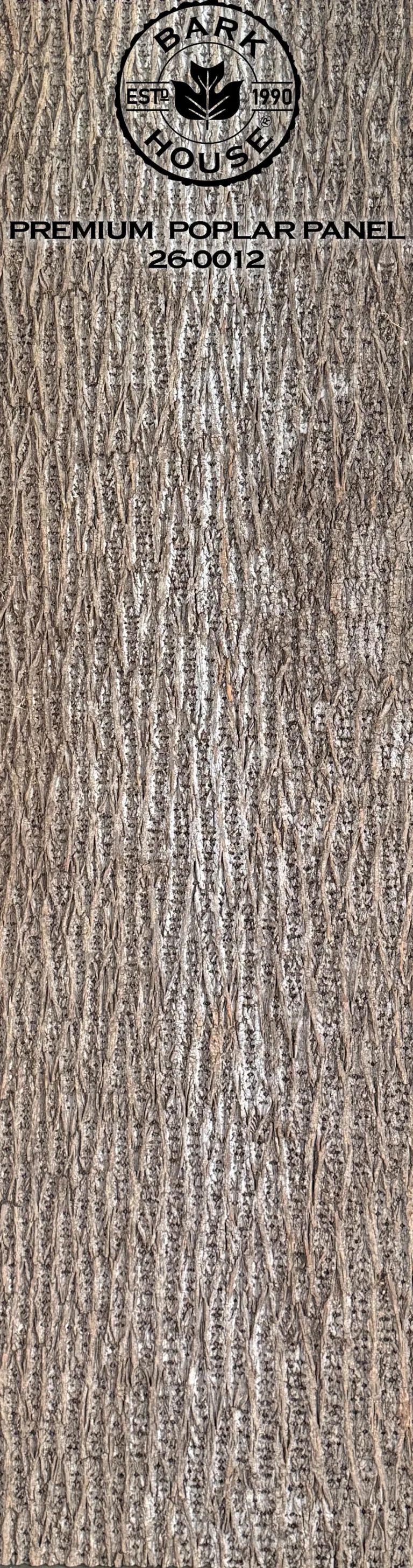 Bark House poplar bark panel SKU POPP-PRE-26-0012