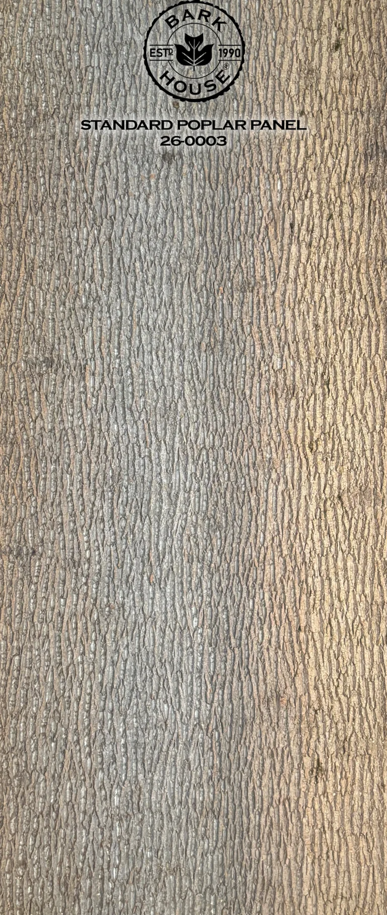 Bark House poplar bark panel SKU POPP-STD-26-0003