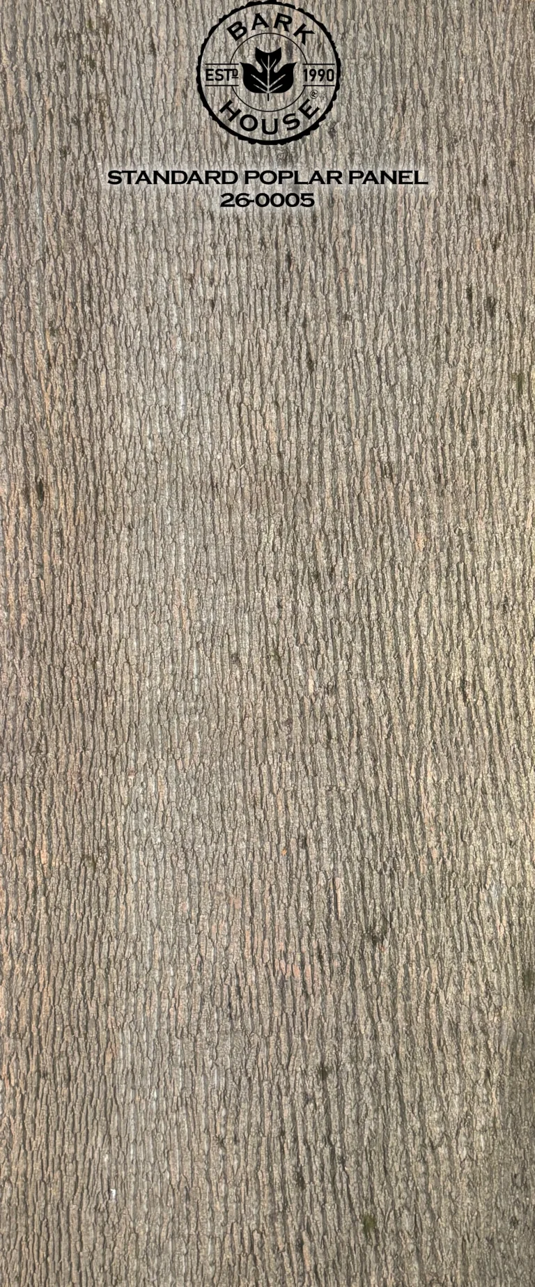 Bark House poplar bark panel SKU POPP-STD-26-0005
