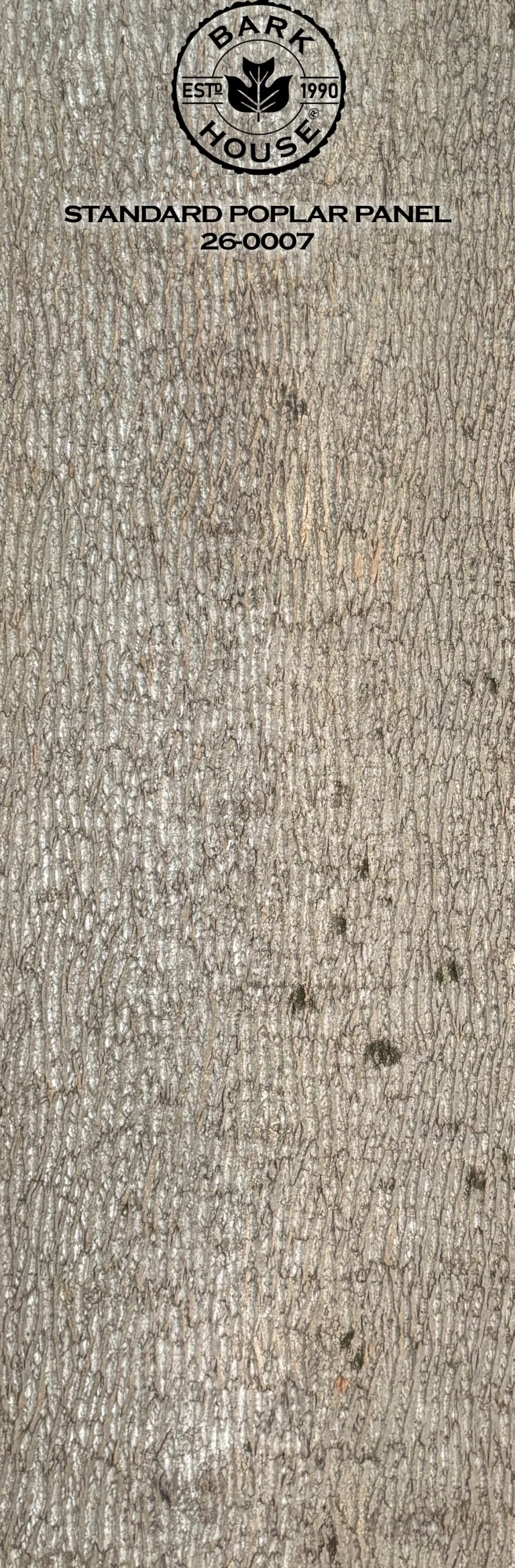 Bark House poplar bark panel SKU POPP-STD-26-0007