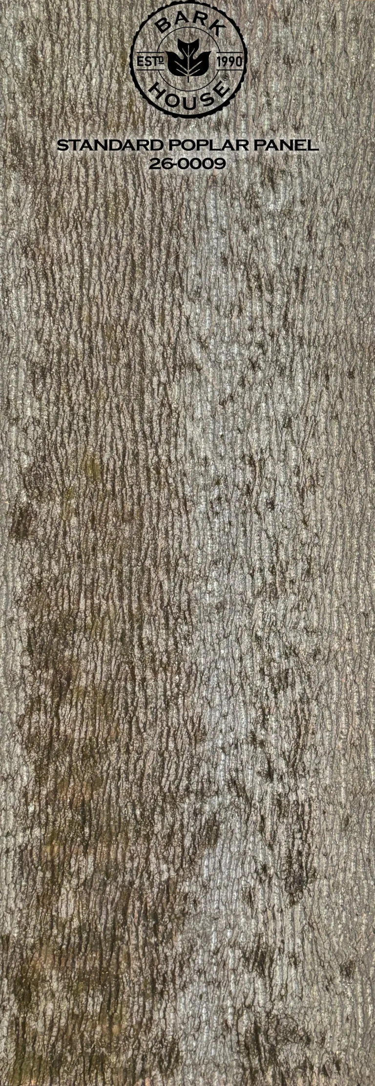 Bark House poplar bark panel SKU POPP-STD-26-0009